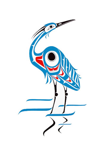 Blue Heron - First Nations :: Drawing from the Northwest :: Canada